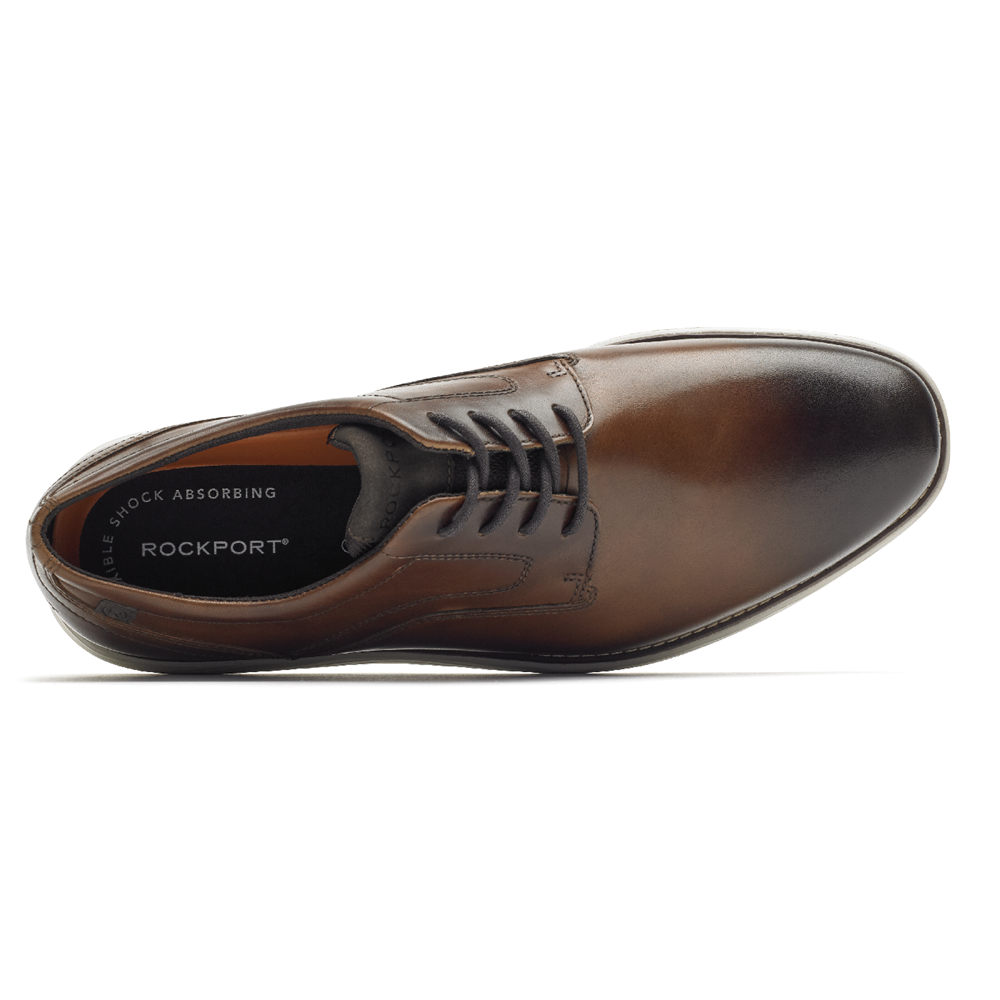 Oxfords Rockport Homem Marrom - Garett Plain Toe - 81207HVGQ